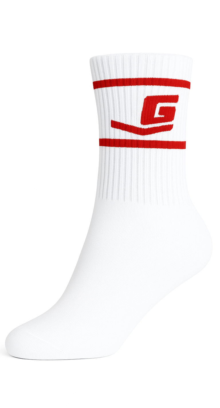 Red Crew Sock